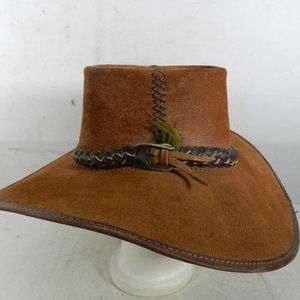 SAN ZENO Handmade Genuine Leather Western Cowboy Hat MADAM Size Small